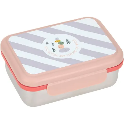 LÄSSIG Lunchbox Sunny Explorer - RVS - Roze – afbeelding 2