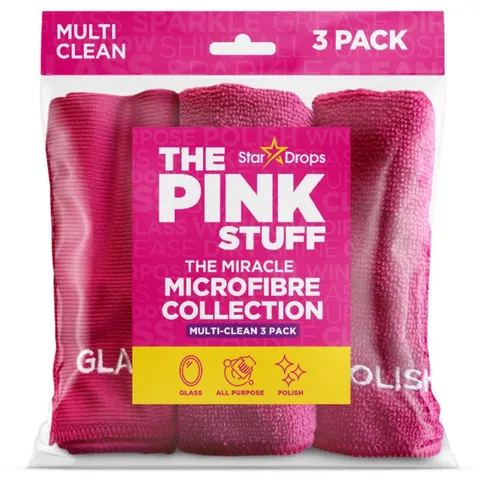 Stardrops The Pink Stuff Multi Clean 3-Pack Microvezeldoekjes – afbeelding 3