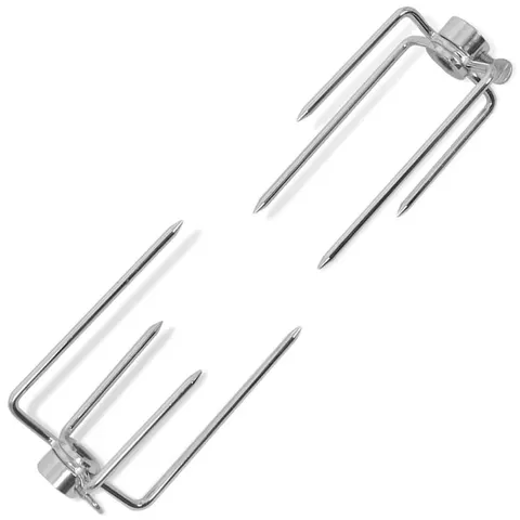 vidaXL Fourchettes de broche 2 pcs Acier – image 2