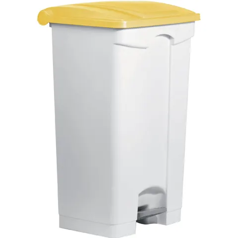 Trapbakopener vuilnisbak 90 liter, wit – afbeelding 2