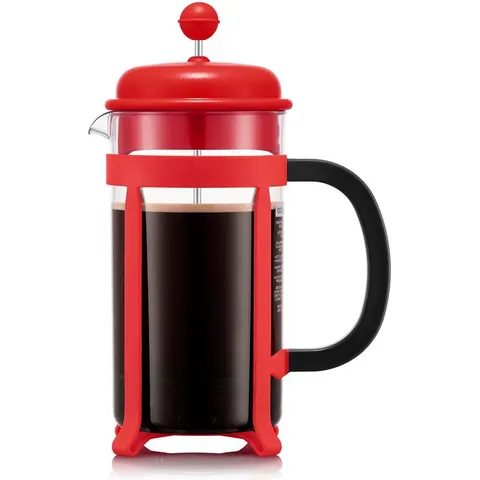 Cafetière Java à piston 8 tasses rouge – image 2