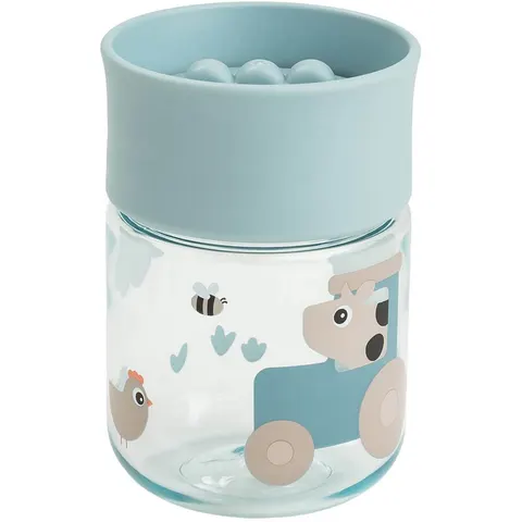 Done By Deer 360° Oefenbeker - Tiny Farm – Blue – afbeelding 2