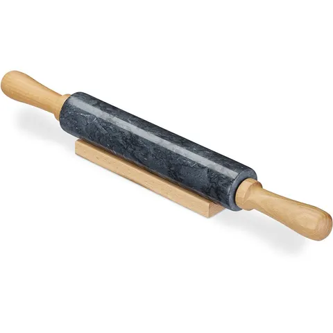 deegroller marmer - hout - zwart – afbeelding 2