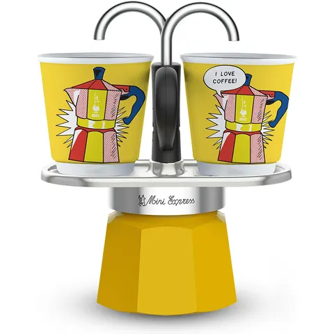Bialetti Mini Express Lichtenstein met 2 kopjes - 2-kops – afbeelding 2