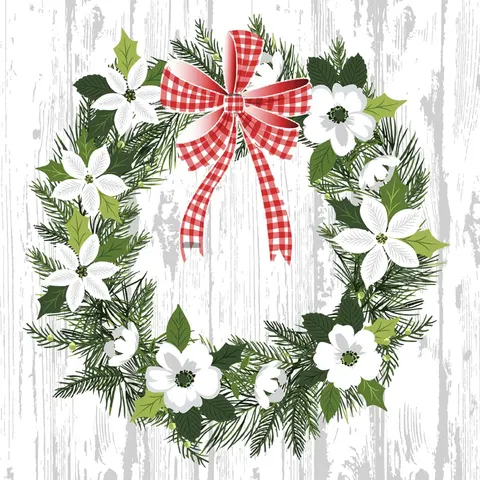 Kerst-servetten 'Blauw Kerstfeest' – afbeelding 2