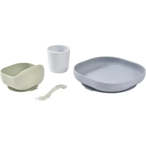 Beaba 4-Piece Silicone Dinner Set service de table Pebble 4m+ – image 2