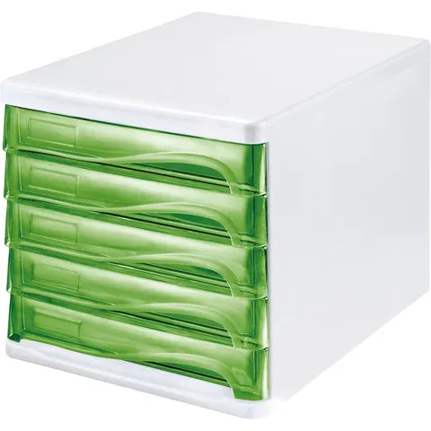 helit ladebox, 5 schuifladen, A4, polypropeen – H6129450 – afbeelding 2