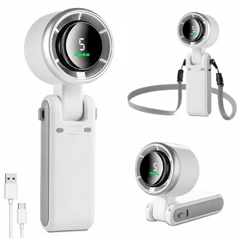 INF Ventilateur Pliable : Solution de Refroidissement Portable Blanc – image 2