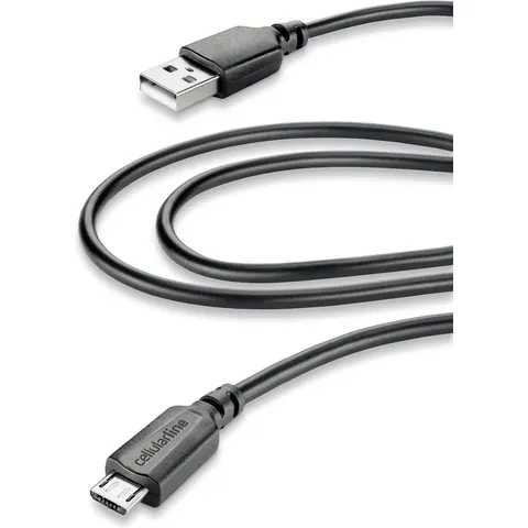 laad+datakabel micro USB 2m zwart – afbeelding 2