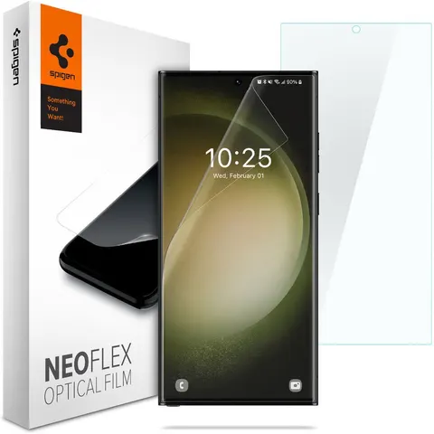 Spigen Neo Flex Solid | Screen Protector Geschikt voor Samsung Galaxy S23 Ultra | Case Friendly | 2-Pack – afbeelding 2