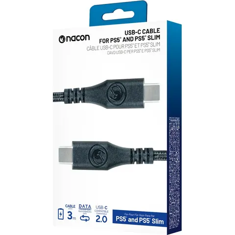 Nacon - PS5 Slim Oplaad- en Data Kabel - USB-C - 3M – afbeelding 2