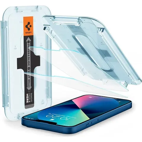 Spigen EZ Fit Glas.tR Apple iPhone 13 Mini Screen Protector (2-Pack) – afbeelding 2