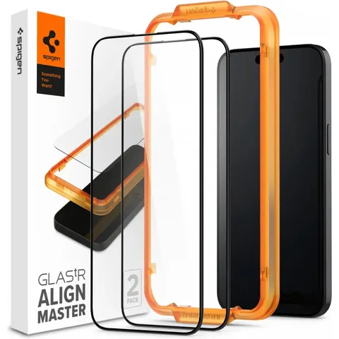 Spigen AlignMaster Apple iPhone 15 Plus Tempered Glass (2-Pack) – afbeelding 2