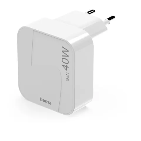 Hama 40W GaN Snellader - USB-C PD - mini - Wit – afbeelding 2