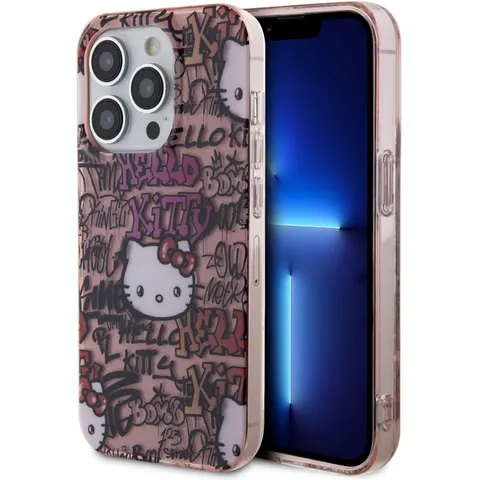 Hello Kitty - Graffiti Hardcase - iPhone 14 Pro - Rood – afbeelding 2