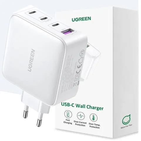 GaN - snellader - 3xUSB C / USB 100W PPS Ugreen CD226 - wit – afbeelding 2