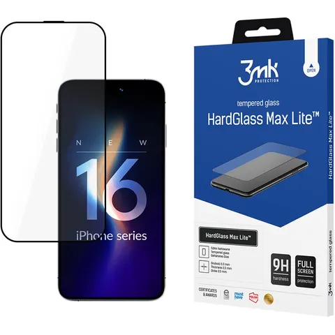 Apple iPhone 16 Pro Max - 3mk HardGlass Max Lite Black – afbeelding 2