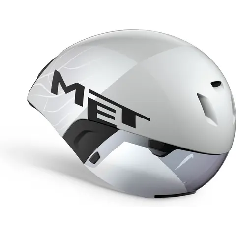 MET Codatronca Fietshelm - Tijdrit - Maat S - White Silver Matt Glossy – afbeelding 2