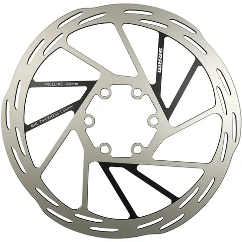 Sram SCHIJF PACELINE ROUNDED 160mm zilver – afbeelding 2