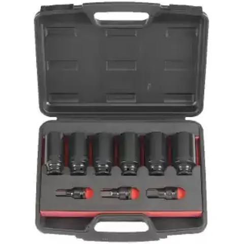 Aandrijfas doppenset 9 delig 1/2'' – afbeelding 2