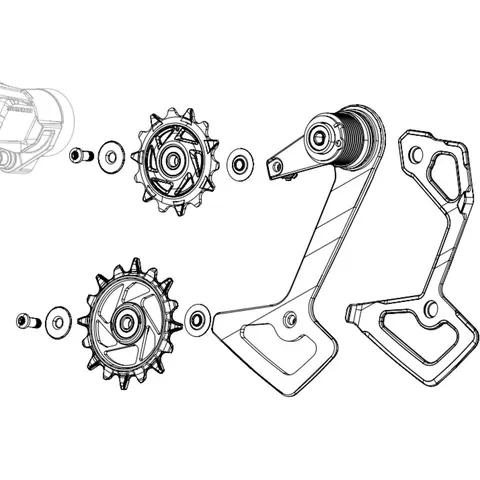 Sram Force Xplr Axs E1 Rear Derailleur Cage Set – afbeelding 2