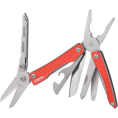 NexTool Mini Flagship – Multitool 10-in-1 – Rood RVS – Compact & Duurzaam – afbeelding 2