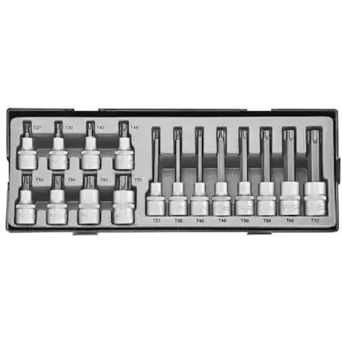 1/2" Doppenset Torx 16 delig-Lang-Kort – afbeelding 2