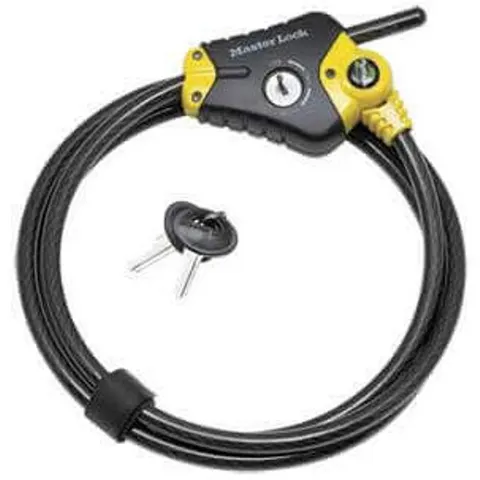 Masterlock Python - Kabelslot - 180cm x 10mm - 4 sleutels - Zwart – afbeelding 2