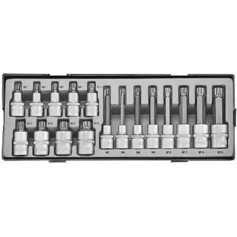 1/2" Doppenset 17 delig-Veeltand – afbeelding 2