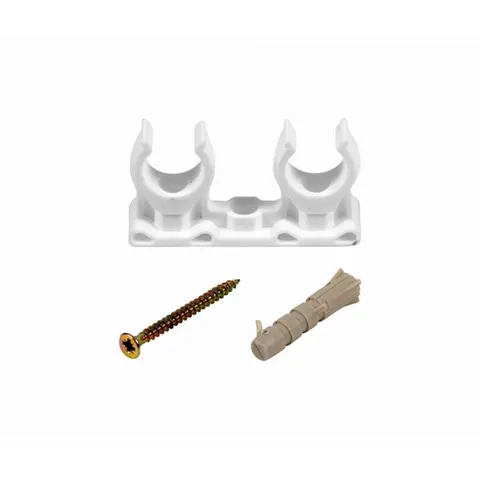 Tycner - Dubbele Klem - 15mm - Met Schroef en Plug – afbeelding 2