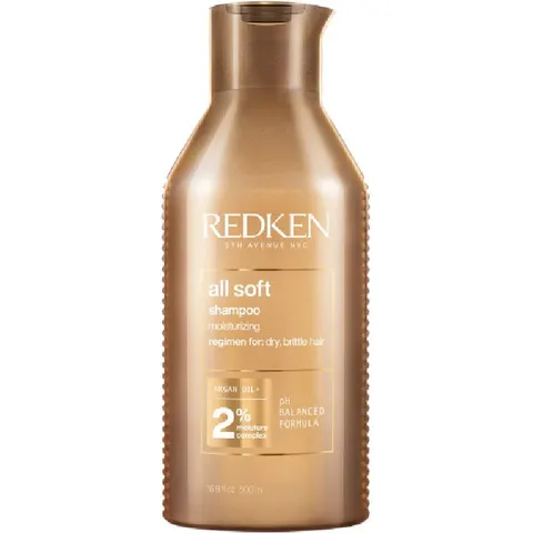 Redken All Soft Shampoo, Bruin, 500 ml – afbeelding 2