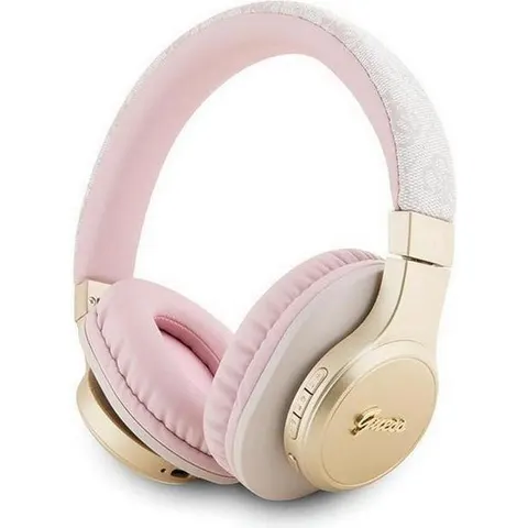 Guess 4G Script Logo Bluetooth Stereo Over-Ear Koptelefoon - Roze – afbeelding 2