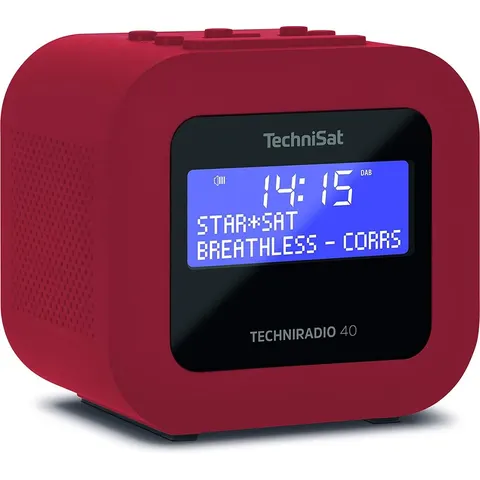Techniradio 40 DAB+ wekkerradio - rood – afbeelding 2
