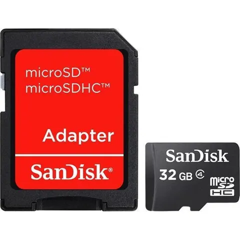 Sandisk Micro SD kaart 32 GB + SD adapter – afbeelding 2