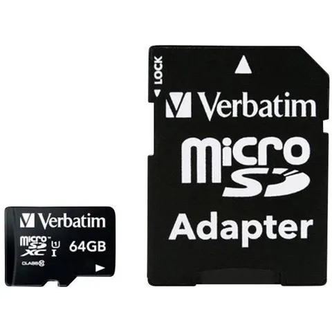Verbatim microSDXC 64GB Class 10 incl Adapter – afbeelding 2