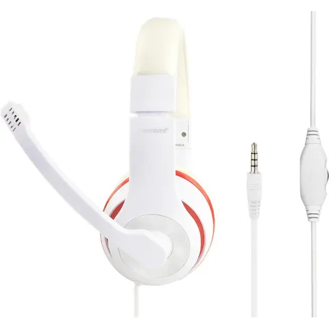 Gembird stereo headset met microfoon wit – afbeelding 2