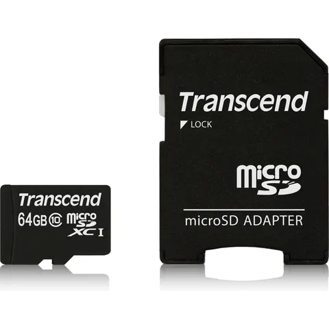 Transcend Micro SDXC 64GB Class 10 300x + SD Adapter – afbeelding 2