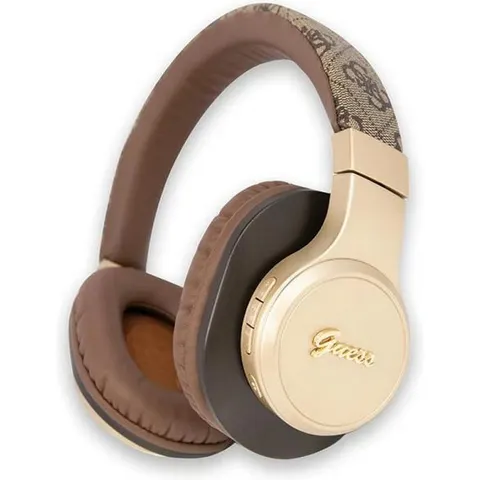 Guess 4G Script Logo - Bluetooth Stereo Over-Ear Koptelefoon - Bruin – afbeelding 2