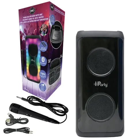 Bluetooth®-speaker met vlameffect en microfoon – groot formaat – afbeelding 2