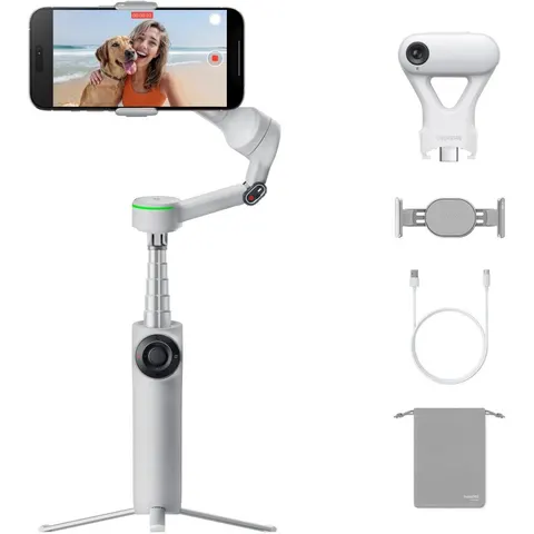 Insta360 Flow 2 AI Tracker Bundle - Stone Gray - Spotlight - Gebarenbesturing – afbeelding 2