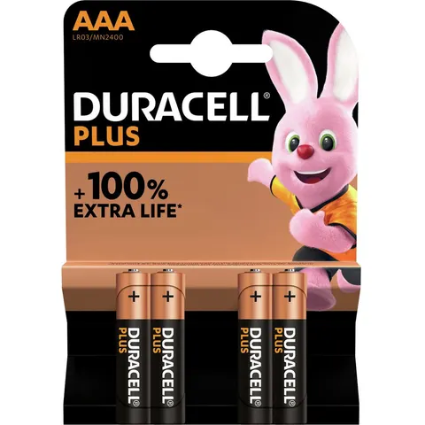 Duracell Alkaline Plus AAA batterij 4 pack – afbeelding 2