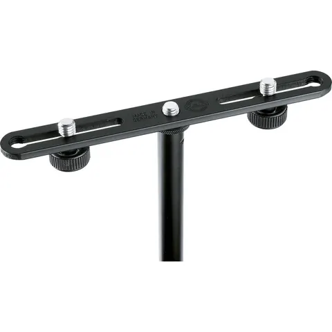 K&M 23550 Microfoon T-bar voor 2 microfoons – afbeelding 2