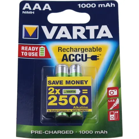 Varta AAA Oplaadbare Batterijen – 538621 – afbeelding 2