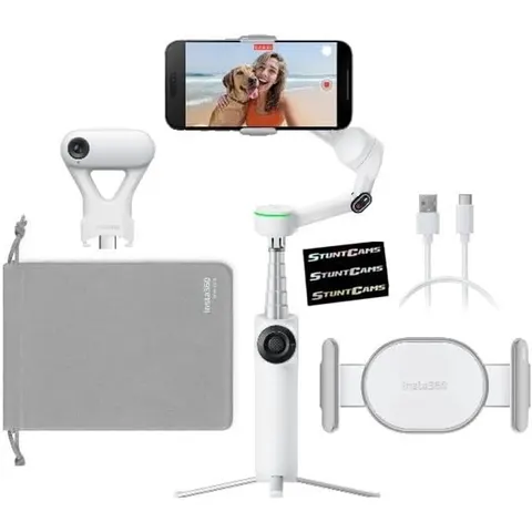 Insta360 Flow 2 AI Tracker Bundle - Summit White - Spotlight - Gebarenbesturing – afbeelding 2