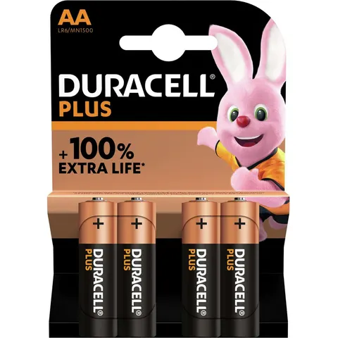 Duracell Alkaline Plus AA batterij 4 pack – afbeelding 2