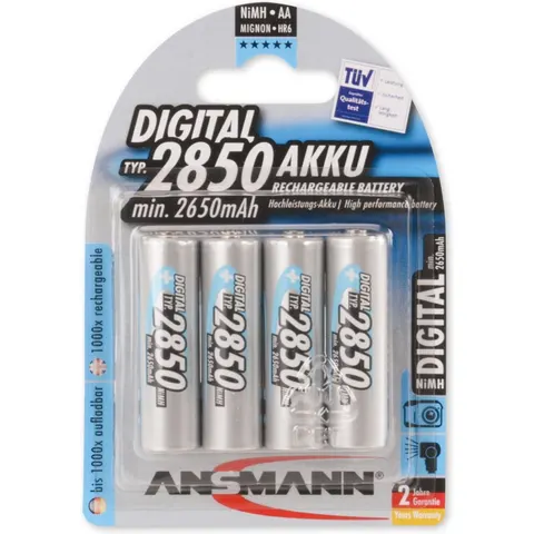 Ansmann AA 2850 mAh Oplaadbare Batterijen – afbeelding 2
