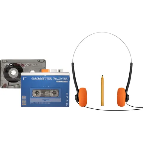 Bluetooth Auto Reverse Cassette Speler - Blauw – afbeelding 2