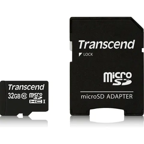 Transcend Micro SD 32GB classe 10 met adapter – afbeelding 2