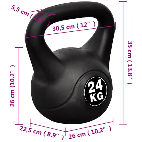 vidaXL Kettlebell de 24 kg – image 2