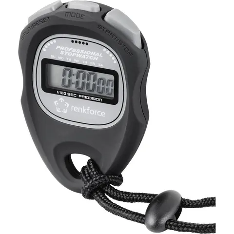 Renkforce WT-034 Digitale stopwatch Zwart – afbeelding 2